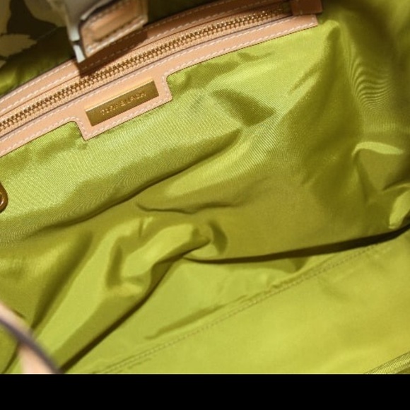 NWT Tory Burch 151611 Ella Nylon Floral Tote Green Bold Flower Large Logo Bag - Picture 8 of 8